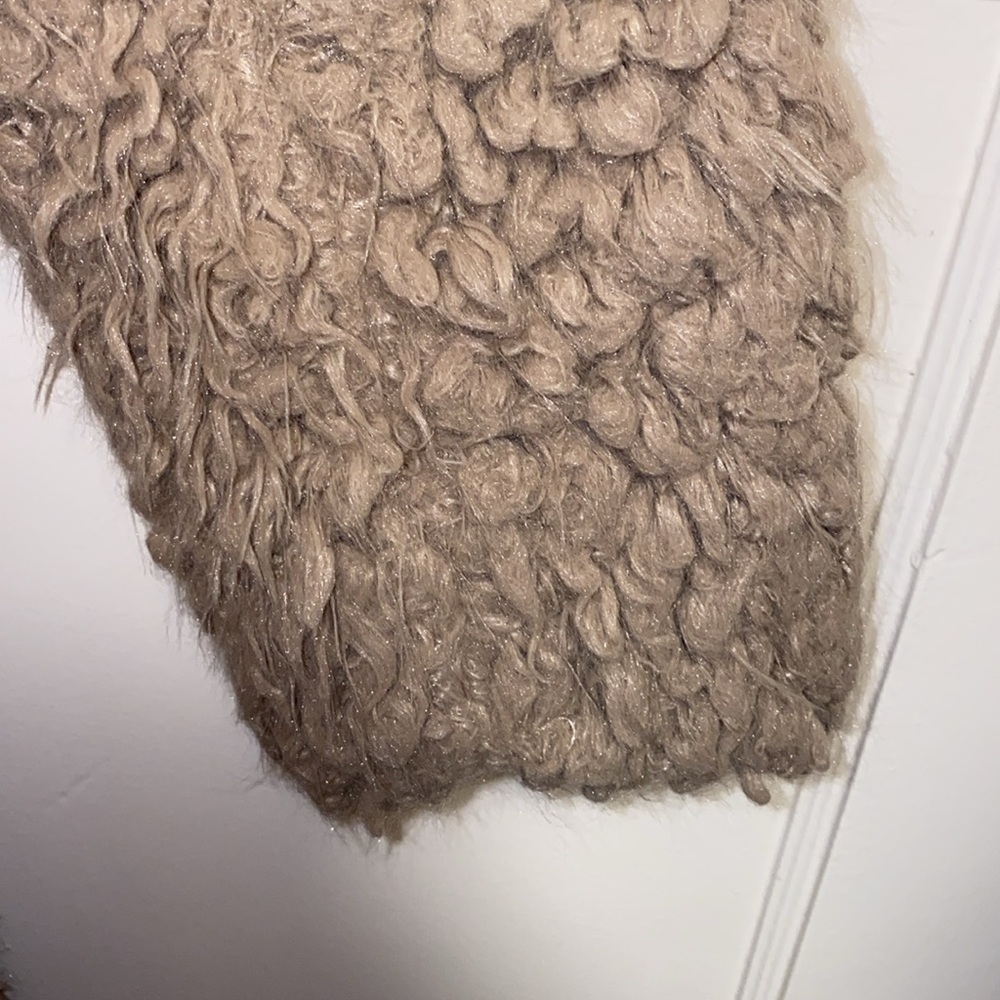 Zara Basic Outerwear Small Texture Coat With Hood Color Mink - Picture 11 of 13